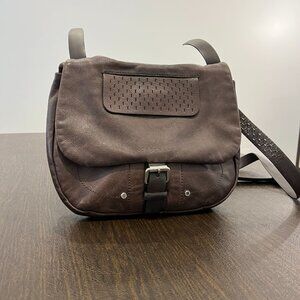 Longchamp brown leather crossbody bag